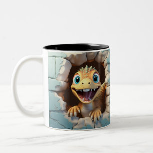 Trou Dinosaure 3D Dans Une Mug Murale