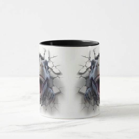 Trou Dinosaure 3D Dans Une Mug Murale - Libérez Vo (Centre)