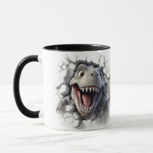 Trou Dinosaure 3D Dans Une Mug Murale - Libérez Vo