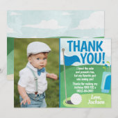 Trou en un Carte de remerciements de golf premier (Devant / Derrière)