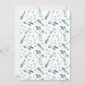 Trou en un Doodle Golf Première Invitation d'anniv (Dos)