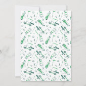 Trou en un Doodle Golf Première Invitation d'anniv (Dos)