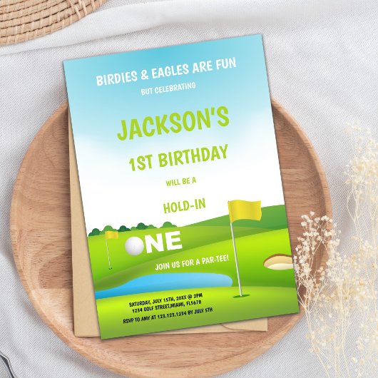 Trou en un Golf Invitation Anniversaire