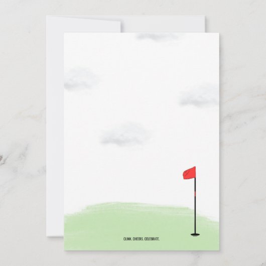 Trou en un Golf Invitation d'anniversaire (Dos)