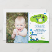 Trou En Un Golf Premier Anniversaire Merci Cartes (Devant)