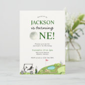 Trou En Un Golf Première Invitation Anniversaire (Debout devant)