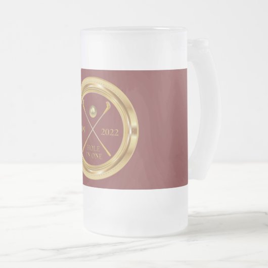 Trou-en-un - Mug en verre dépoli personnalisé (Devant droit)