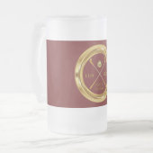 Trou-en-un - Mug en verre dépoli personnalisé (Devant gauche)
