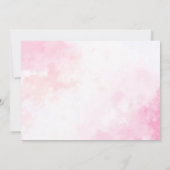 Trou en une fille rose 1er anniversaire Invitation (Dos)