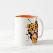 Trou Léopard 3D Dans Un Enveloppement De Mug Mur (Devant droit)