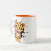 Trou Léopard 3D Dans Un Enveloppement De Mug Mur (Devant gauche)