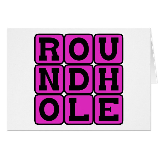 Trou Rond, Cheville Carrée (Devant horizontal)