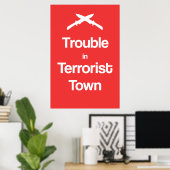 Trouble Dans La Ville Terroriste Garry'smod Poster (Bureau à domicile)