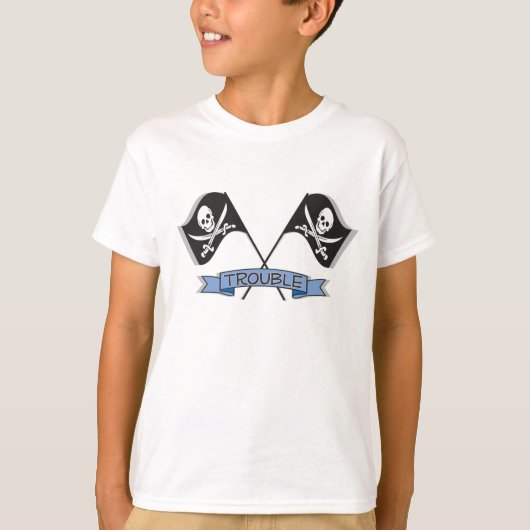 Trouble Pirate Flags T-shirt (Voorkant)