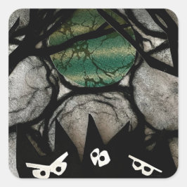 Trouble Vierkante Sticker