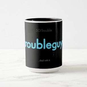 troubleguy! - mug bleu électrique
