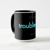 troubleguy! - mug bleu électrique (Devant gauche)