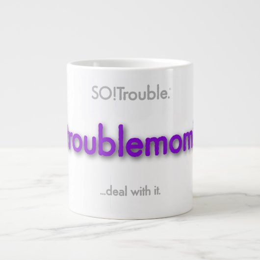troublemom! - purple extra grote beker (Voorkant)