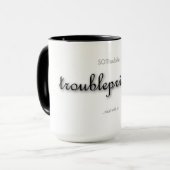 troubleprincess! - classic black on white mok (Voorkant links)