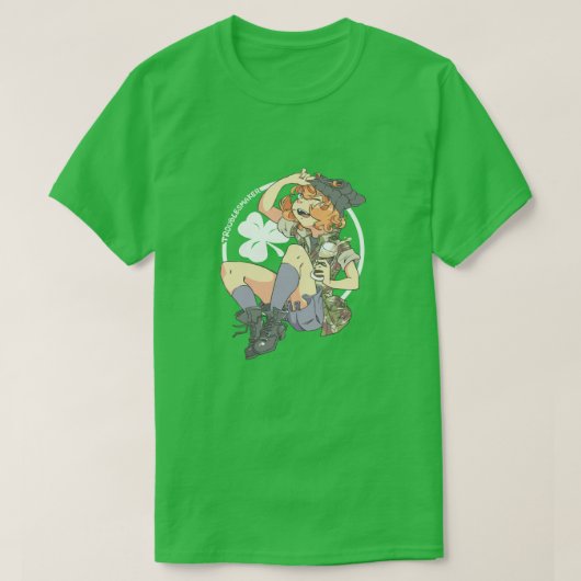 Troublesmaker (Shamrock) T-shirt (Design voorkant)