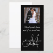 Trouhuwfoto Dankjeweld Boodschap Initiaal Namen Bedankkaart (Voorkant / Achterkant)