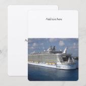 Trouhuwinvitatie voor cruise kaart (Voorkant / Achterkant)