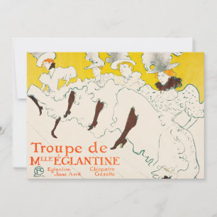 Troupe de Mademoiselle Eglantine, Toulouse Lautrec Kaart