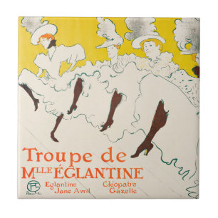 Troupe de Mademoiselle Eglantine, Toulouse Lautrec Tegeltje