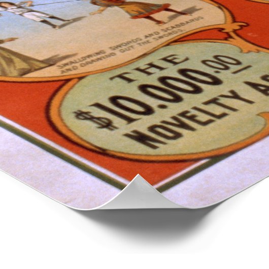 Troupe Magicien KAR-MI Poster VAUDEVILLE (Coin)