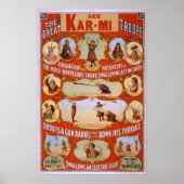 Troupe Magicien KAR-MI Poster VAUDEVILLE (Devant)