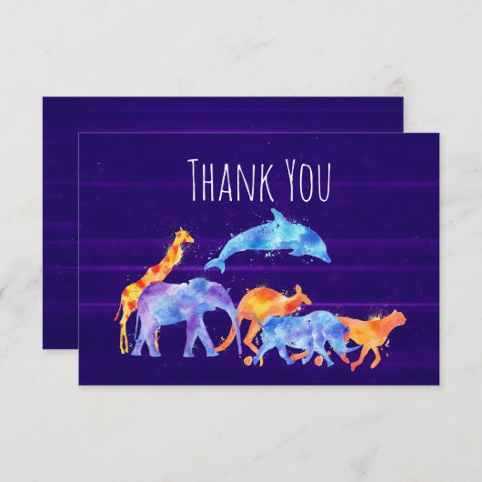 Troupeau d'animaux sauvages sur le Merci Abstrait (Devant / Derrière)