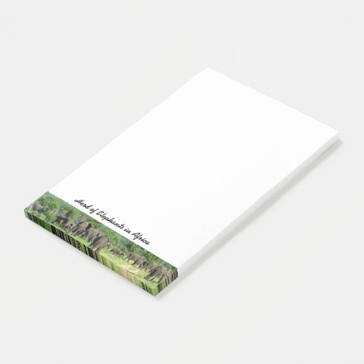 Troupeau de notes de post-it d'éléphants (Incliné)
