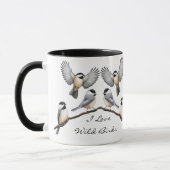 Troupeau personnalisable de tasse de Chickadees (Gauche)