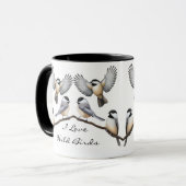 Troupeau personnalisable de tasse de Chickadees (Devant gauche)