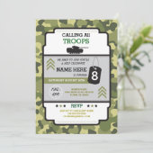 TROUPES MILITAIRES DE L'ARMÉE TANK INVITATION ANNI (Debout devant)