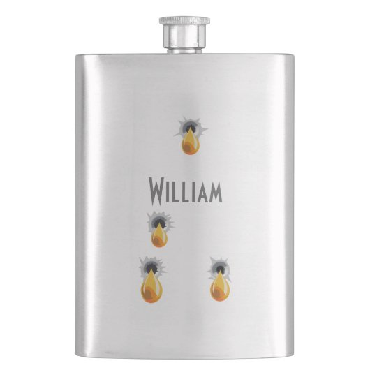 Trous à puces fuyant de la fiole (devant)