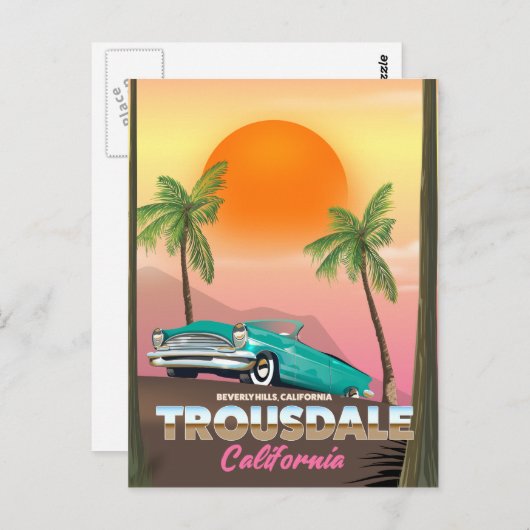 Trousdale Beverly hills California Briefkaart (Voorkant / Achterkant)