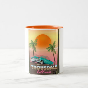 Trousdale Beverly hills Californië Tweekleurige Koffiemok