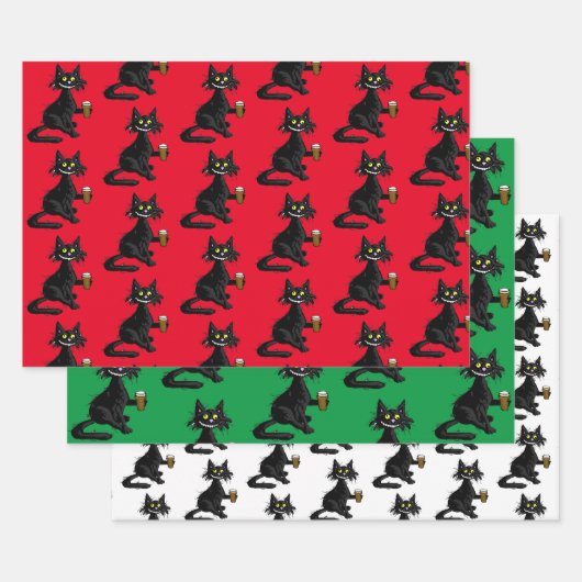 Trousse de papier pour enveloppement de chats drôl (Lot)