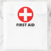 Trousse de premiers soins autocollant carré (Sac)