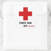 Trousse de premiers soins autocollant carré (Sac)