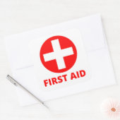 Trousse de premiers soins autocollant carré (Enveloppe)