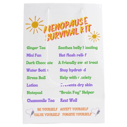 Trousse de survie ménopause sac (Dos)