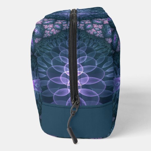 Trousse De Toilette 3D Fractal Art Abstrait Motif bleu violet rose (Droite)