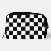 Trousse De Toilette à damiers Monogramme géométrique noir et blanc (Verso)