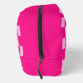 Trousse De Toilette à damiers rose chaud clair rétro (Droite)