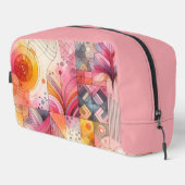 Trousse De Toilette Abstract Pink Colorful Geometric Design (Coin droit)