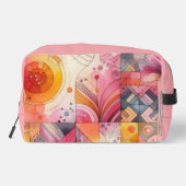 Trousse De Toilette Abstract Pink Colorful Geometric Design (Verso)