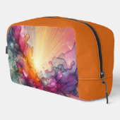 Trousse De Toilette Abstract Sun Rays Floral Cloud Ink Landscape (Coin droit)