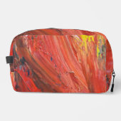 Trousse De Toilette Abstract Vertical Gesture in Red (Recto)